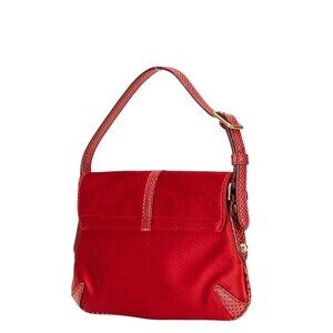 Gucci Handbag Interlocking Red Satin Leather GG